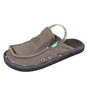 Sanuk You Got My Back III Mens Casual Slide Sidewalk Surfer Size 7 Brown Fabric